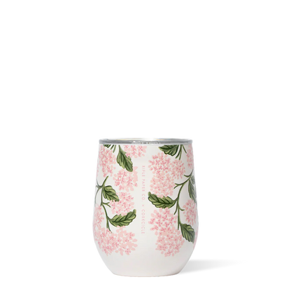 Rifle Paper Pink Hydrangea Stemless 12oz