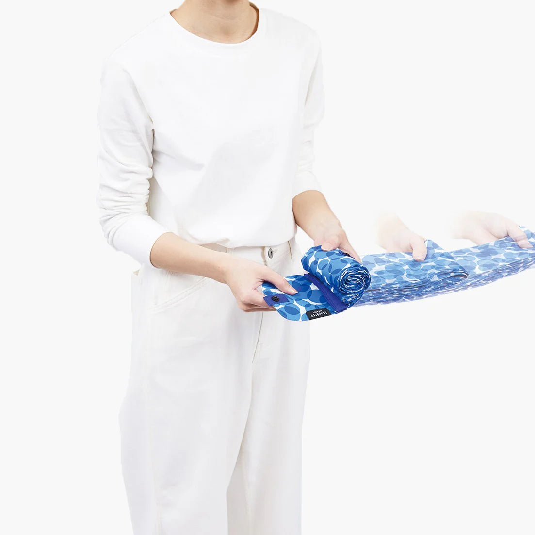 Shupatto Compact Reusable Bag Large Umi Ocean