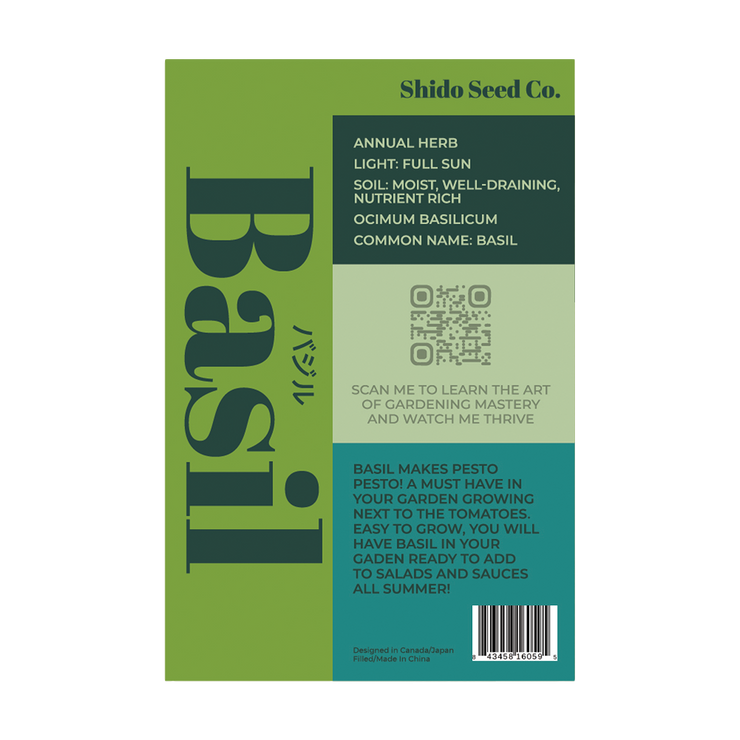 Basil Herb Seeds Packet