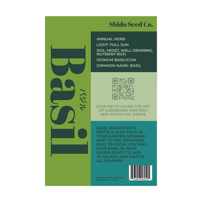Basil Herb Seeds Packet