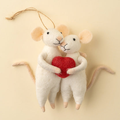 Sweetheart Mice Holiday Ornament