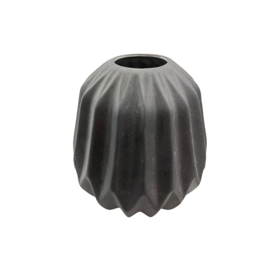Fluted Vase Matte Grey