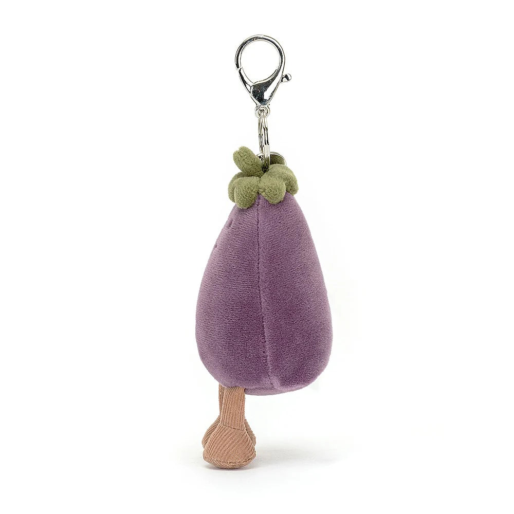 Vivacious Eggplant Bag Charm