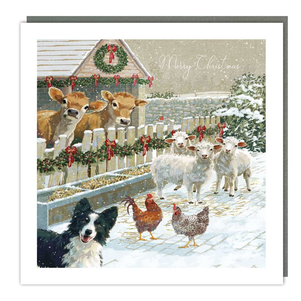 Barn Animals Christmas Card