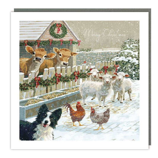 Barn Animals Christmas Card