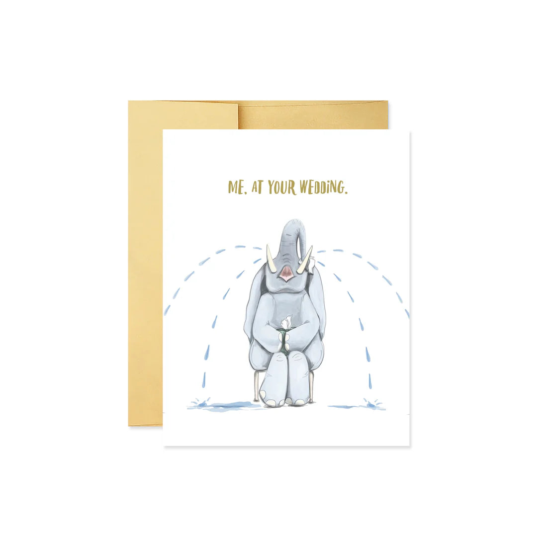 Weeping Wedding Elephant Card