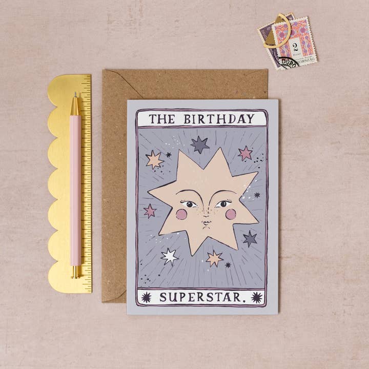 Tarot Superstar Birthday Card