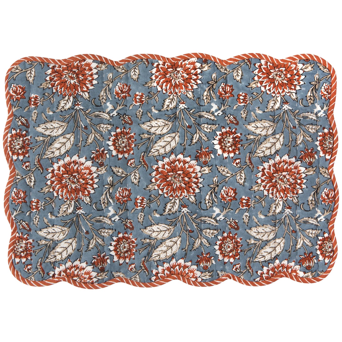 Block Kantha Dahlia Placemat Set of 2