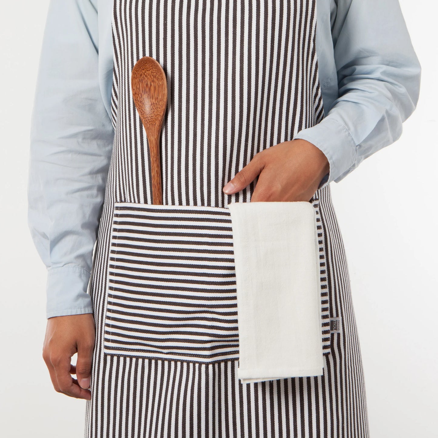 Chef Narrow Stripe Black Apron