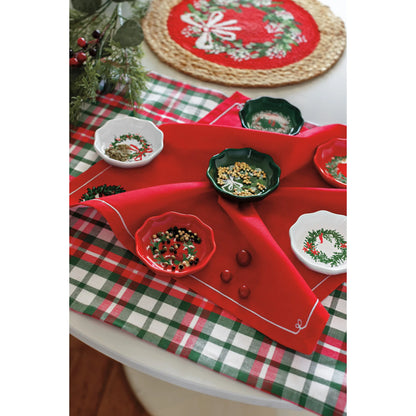 Print Wreaths Napkin Set of 4