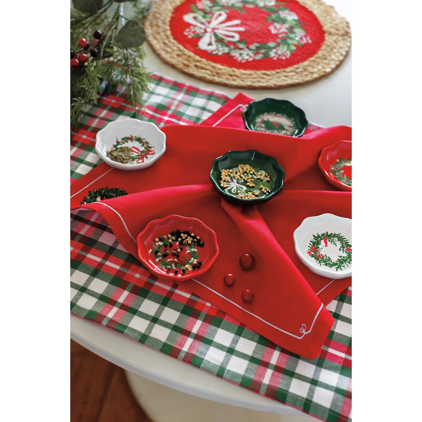 Wreaths Pinch Bowl Set of 6