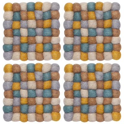 Coaster Dot Ochre Scater Set of 4