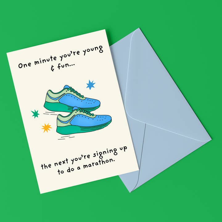 Signing Up To Marathons Funny Birthday Card