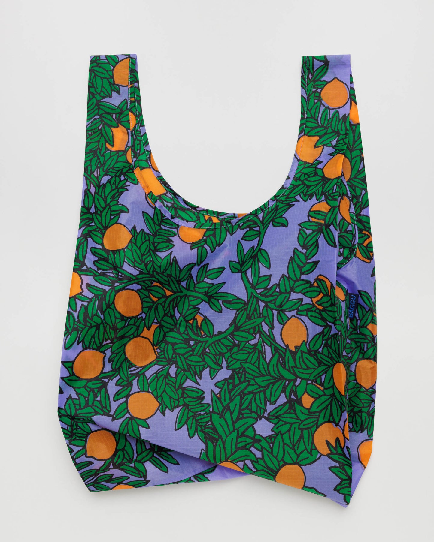 Reusable Standard Baggu Orange Tree Periwinkle