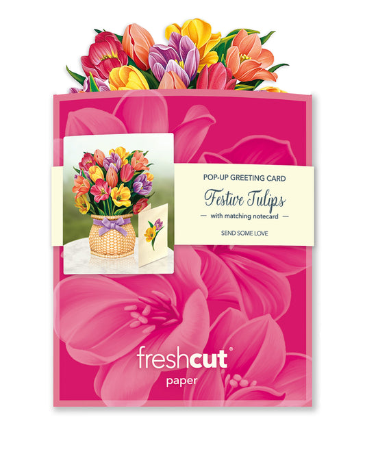 Mini Festive Tulips Pop-Up Card