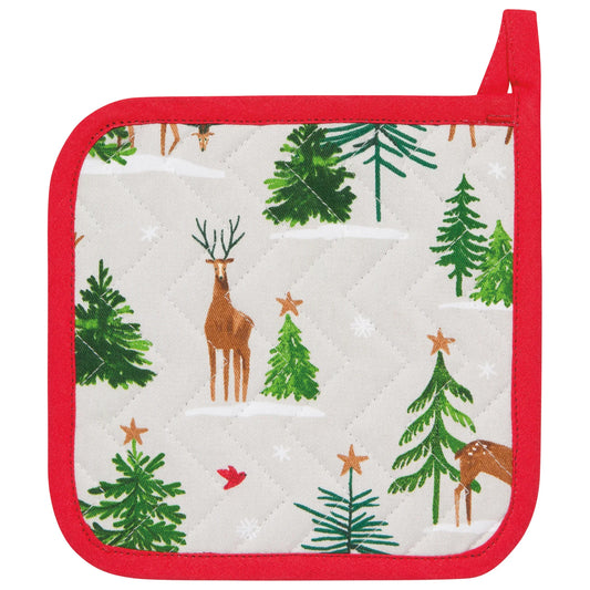 Chef Santa's Reindeer Pot Holder