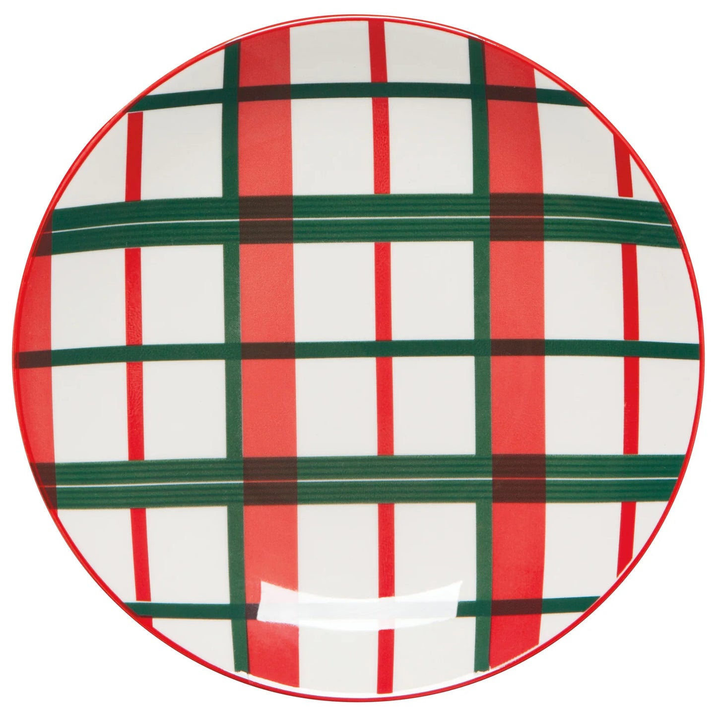 Plate Appetizer Set/4 Plaid