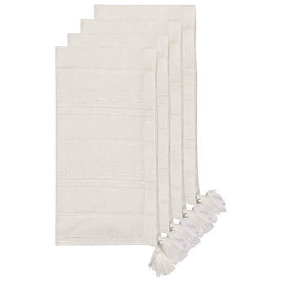 Woven Blanca White Napkins Set of 4