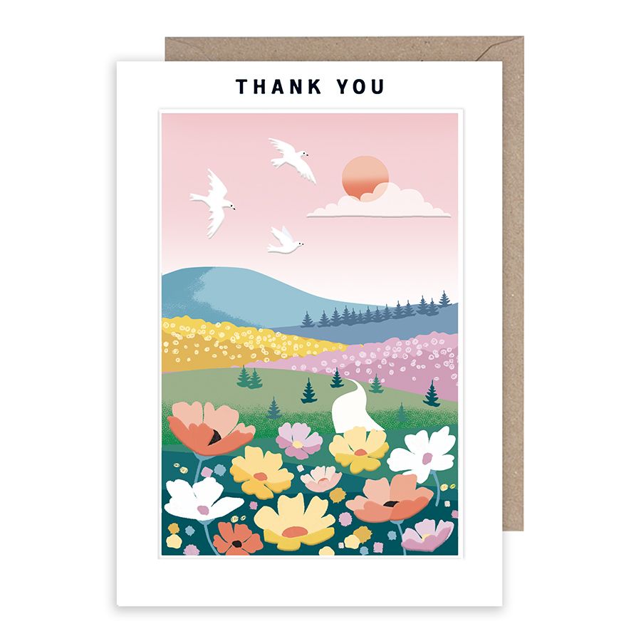 Thank you Flower Fields Card