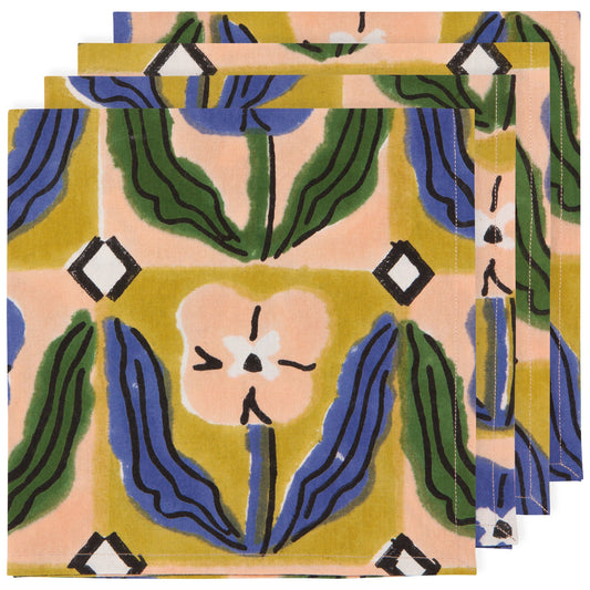 Teppi Block Print Napkins Set of 4