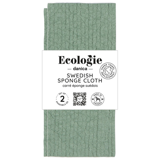 Swedish Dishcloth Elm Green Set of 2