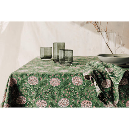 Block Print Peony Napkin Set of 4