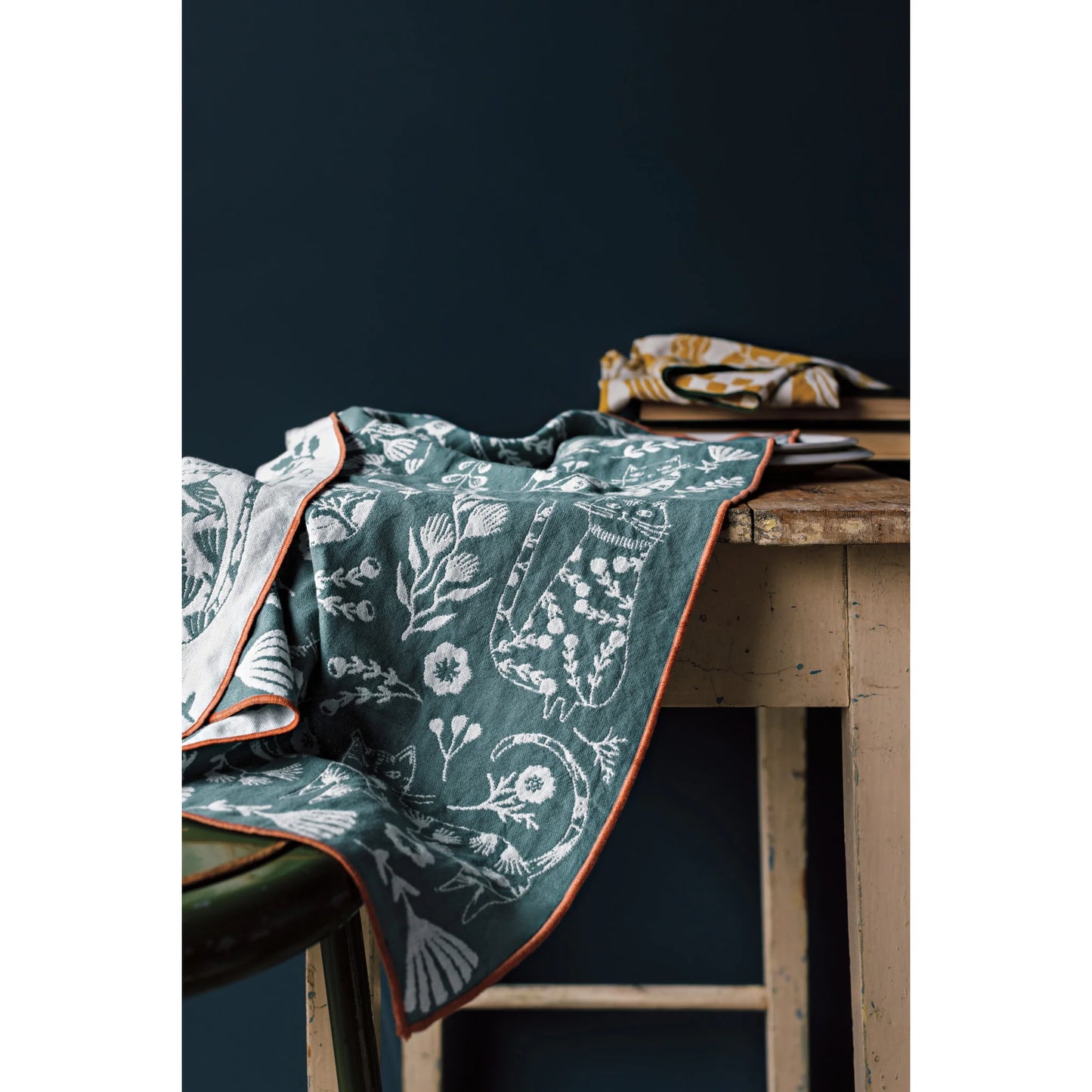 Double Cloth Catbloom Tea Towel