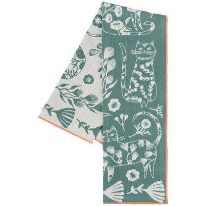 Double Cloth Catbloom Tea Towel