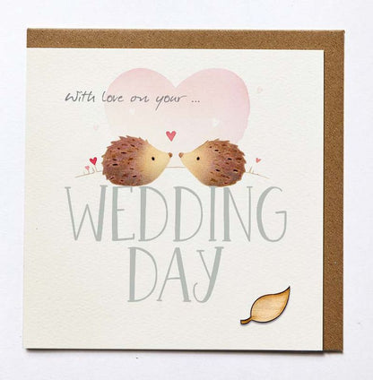 Hedgehog Wedding day Card