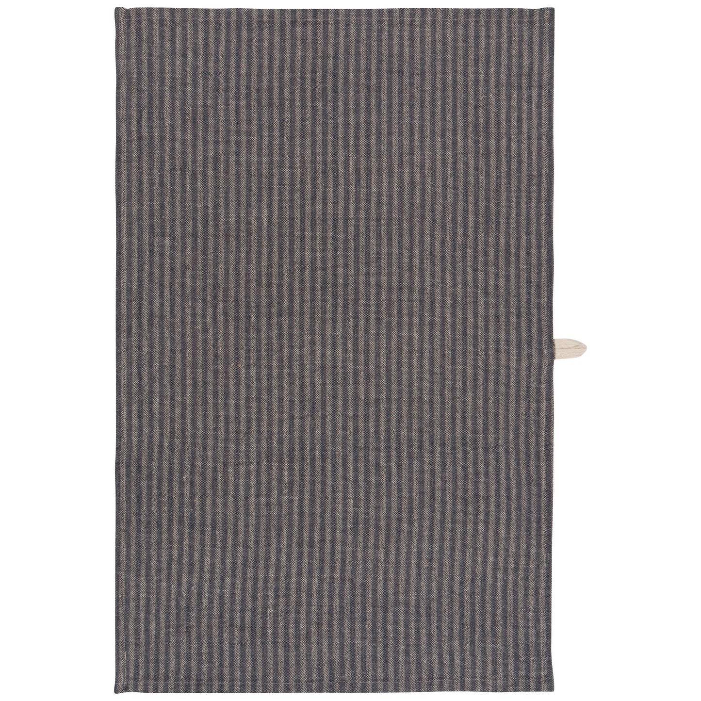 Midnight Stripe Linen and Cotton Dishtowel