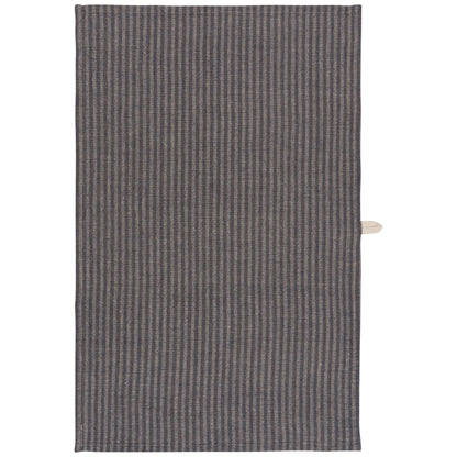 Midnight Stripe Linen and Cotton Dishtowel