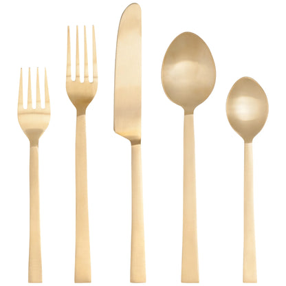 Flatware Edge Matte Gold Set of 5