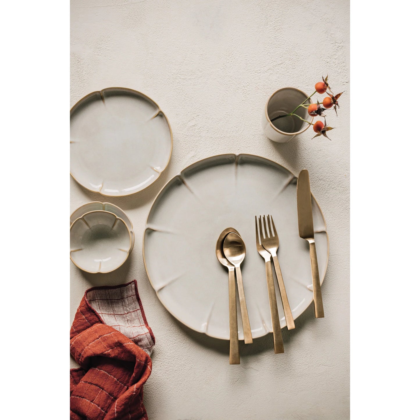 Flatware Edge Matte Gold Set of 5