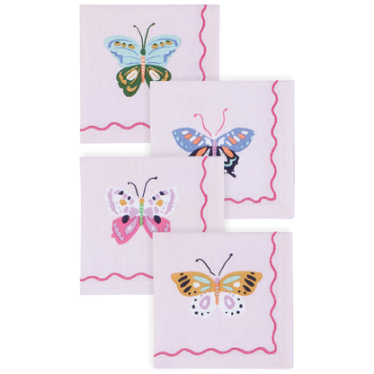 Flutter By Cocktail Napkins Set of 4