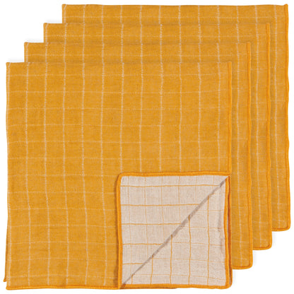 Double Weave Ochre Napkin Set of 4