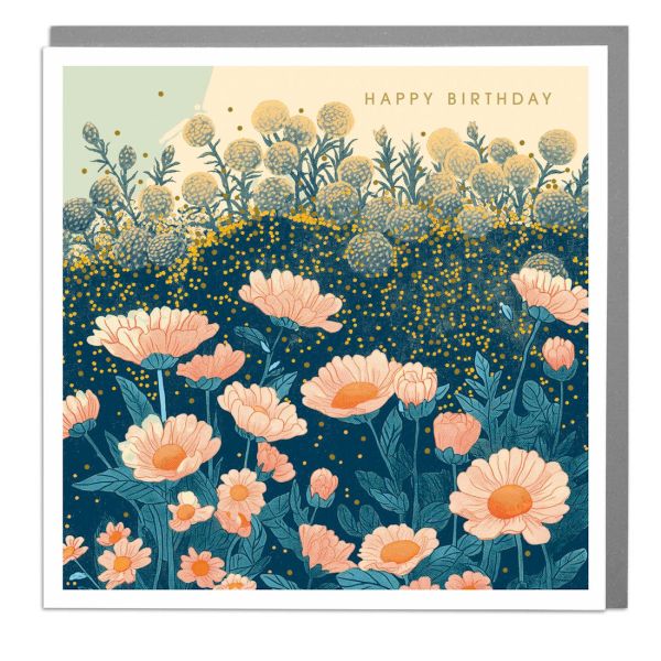 Happy Birthday, Flowers Card