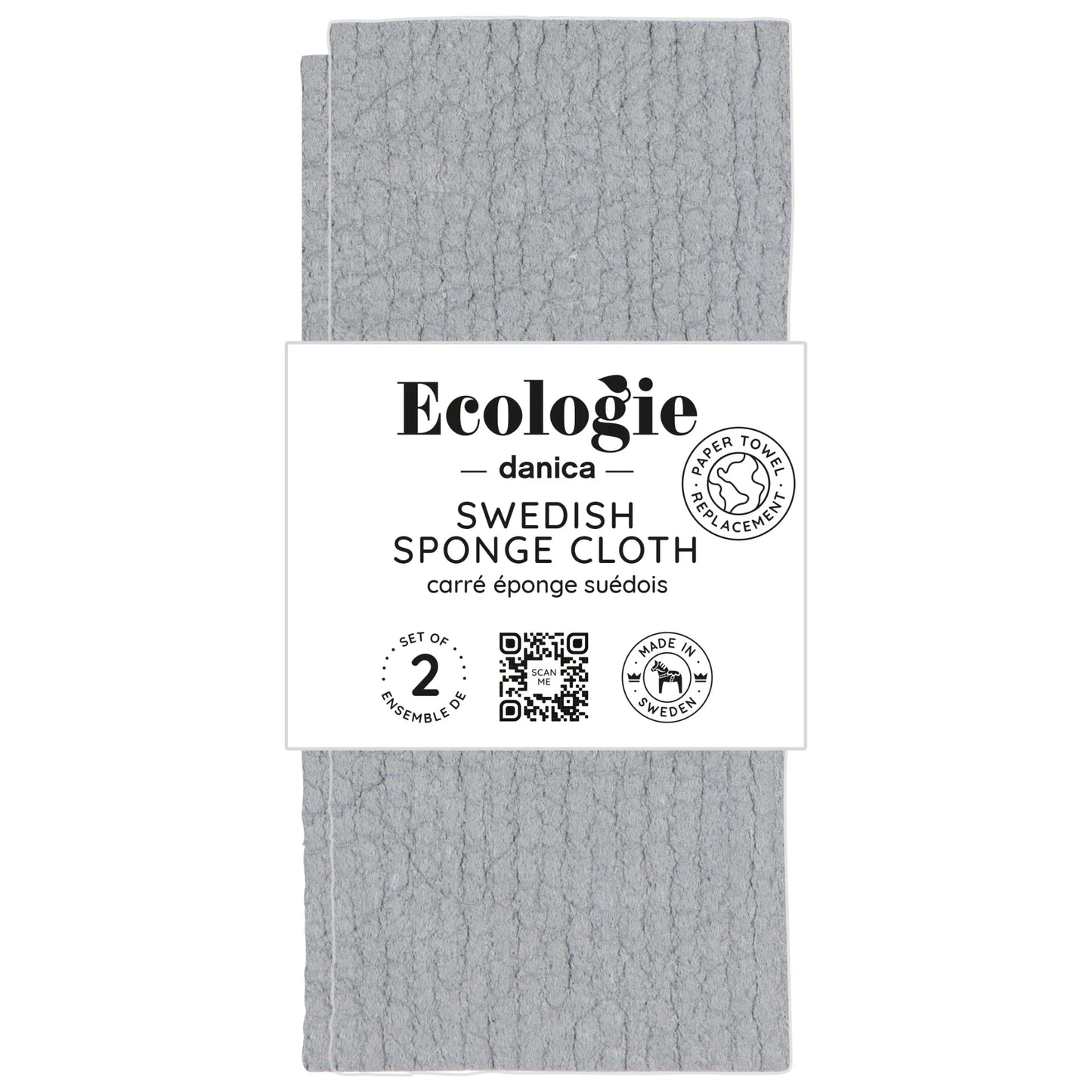 Swedish Dishcloth London Grey Set of 2