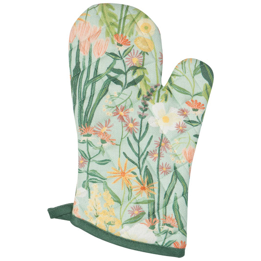 Bees & Blooms Spruce Oven Mitt Set of 2