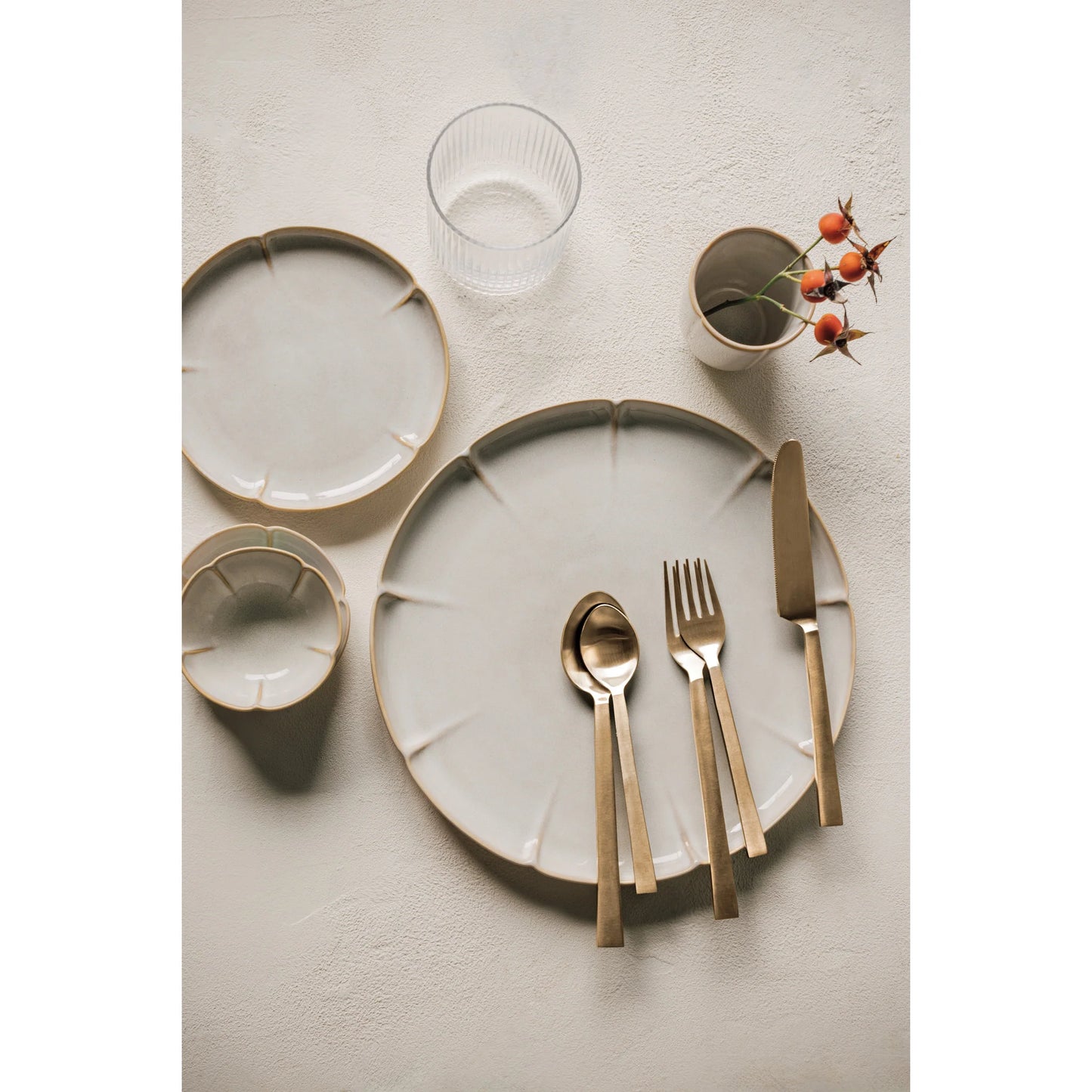 Flatware Edge Matte Gold Set of 5