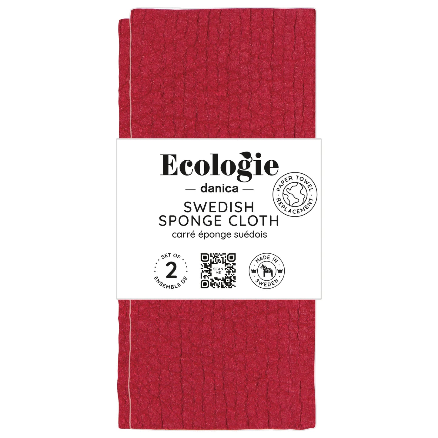 Swedish Dishcloth Carmine Set of 2