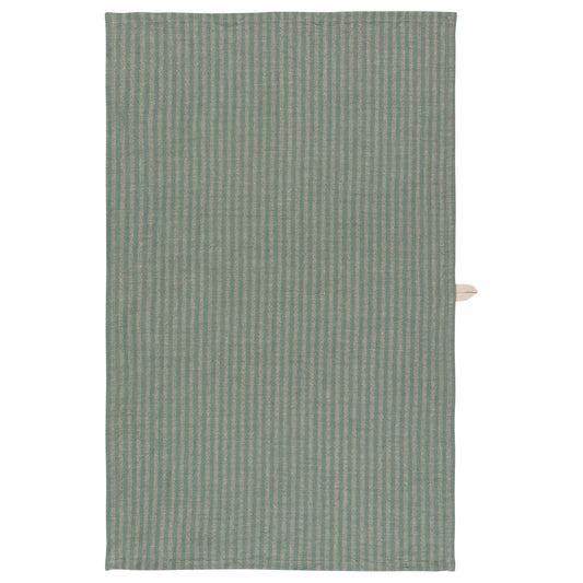 Jade Stripe Linen and Cotton Dishtowel