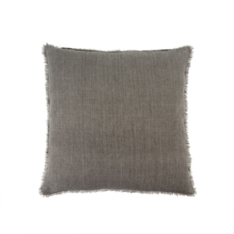 Lina Linen Pillow Cushion Warm Grey