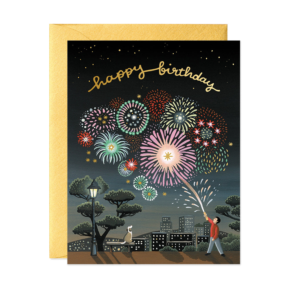 Fireworks Birthday Card