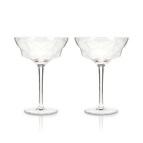 Faceted Martini Glasses