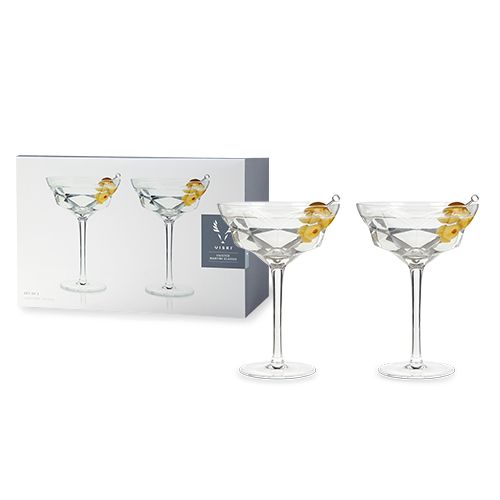 Faceted Martini Glasses