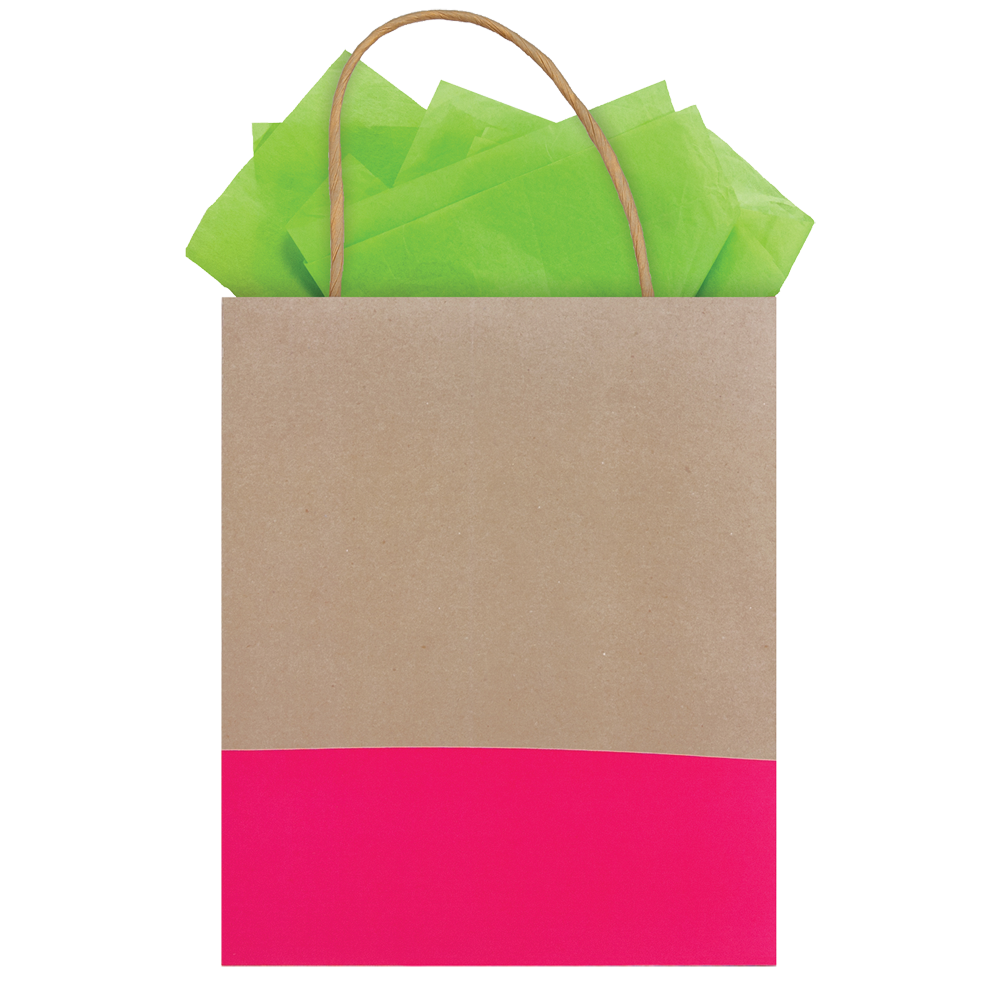 Dipped Gift Bag Pink