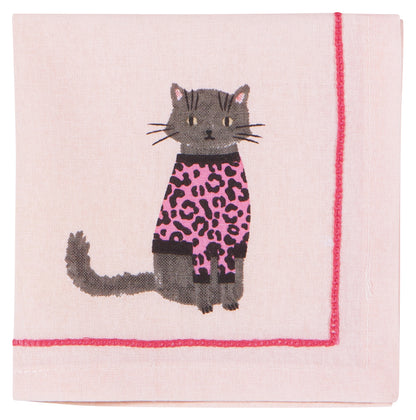 Cocktail Feline Fine Napkin Set Of 4