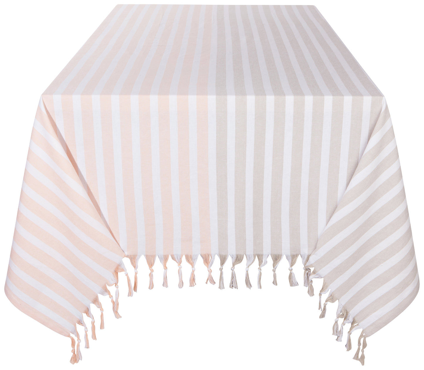 Caban Stripe Dove Gray & Nectar Table Cloth 90