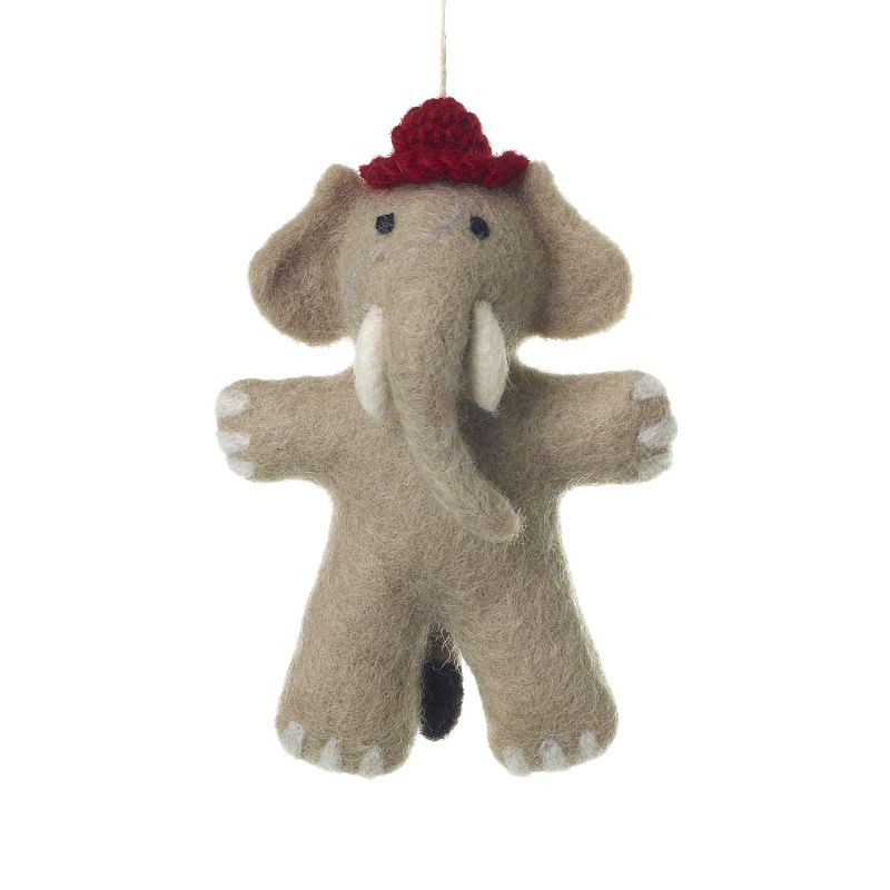 F40 - Felt Elephant Ornament