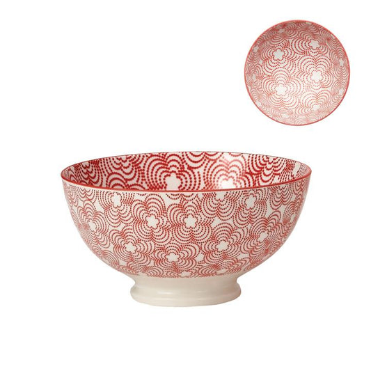 Kiri 6" Medium Bowl Red with Red Trim